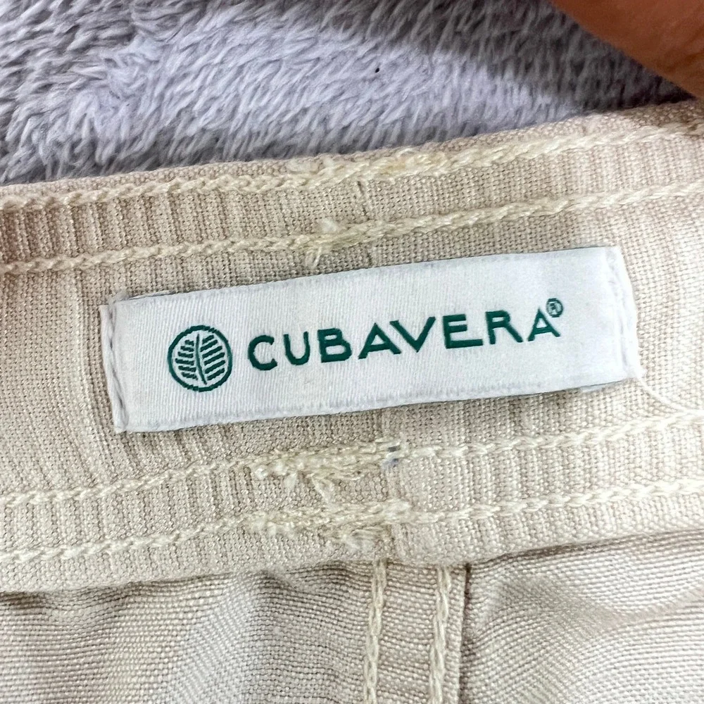 Cubavera Linen Blend‎ Cargo Shorts Relaxed Fit Drawstring Waist XL Outdoors